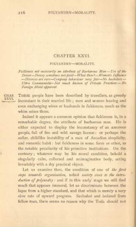 Chapter XXVI. Polyandry - morality