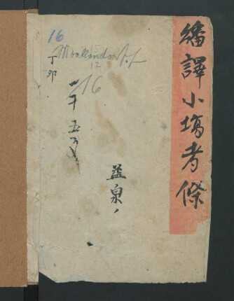 [Inc.: Jalan i mujingga niyalma oci. an i jergi niyalma amcame muterengge waka] = 繙譯小場考條