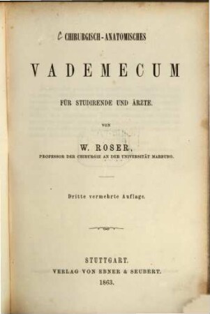 Chirurgisch-anatomisches Vademecum