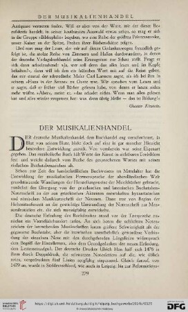 Der Musikalienhandel