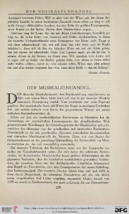 Der Musikalienhandel