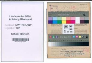 Entnazifizierung Heinrich Schick , geb. 26.06.1909 (Techn.Kaufmann)