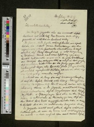 Brief an Arthur Wichmann