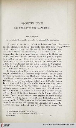 Erstes Kapitel: Die christliche Epigraphik. Sammlungen altchristlicher Inschriften