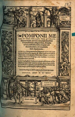 Pomponii Melae De Orbis Sitv Libri Tres