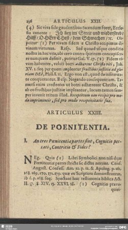 Articulus XXIII. De Poenitentia