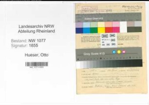 Entnazifizierung Otto Hueser , geb. 02.10.1910 (Polizist)