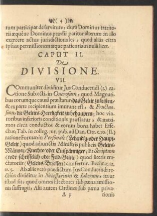 Caput II. De Divisione