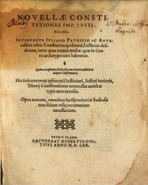 Novellae Constitutiones Iustiniani