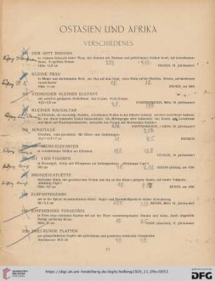 Ostasien und Afrika (Nr. 200-215a)