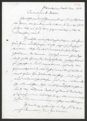 [Brief von Otto Selz an Julius Bahle vom 26. November 1934]