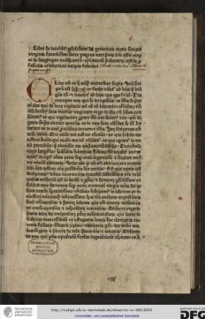 Liber de laudibus gloriosissime dei genitricis Marie semper virginis famosissimi sacre pagine interpretis domini Alberti Magni de Laugingen Radispanensis episcopi necnon Predicatorum ordinis professoris celeberrimi incipit feliciter.