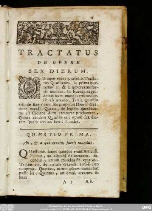 Tractatus De Opere Sex Dierum.