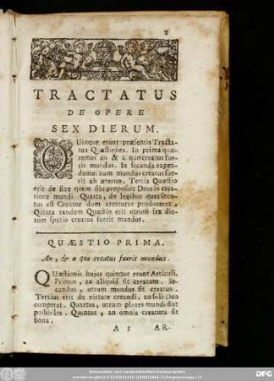 Tractatus De Opere Sex Dierum.