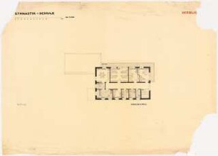 Gymnastikschule am See Monatskonkurrenz Dezember 1932: Grundriss Obergeschoss 1:100; Maßstabsleiste
