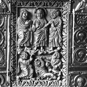 Reliquiar, Schmalseite: Die Verklärung Christi