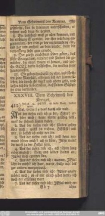 XXXVIII. Vom Geheimniß des Kreuzes.