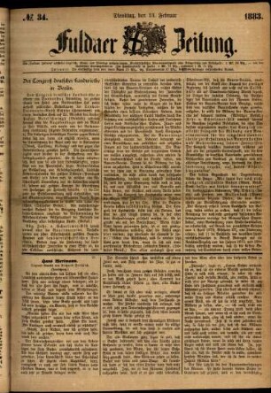 Ausgabe vom Dienstag, den 13. Februar 1883.