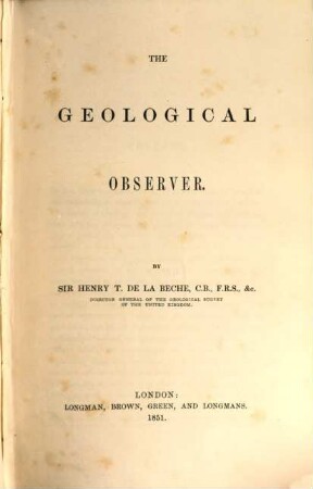 The geological Observer