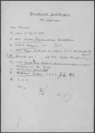 Gruibingen: Visitationsbericht mit Pfarrbericht 1951