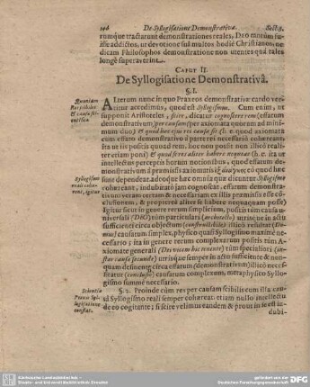 Caput II. De Syllogisatione Demonstrativa.