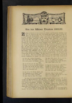 Von den Wiener Theatern 1908/09