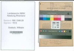 Entnazifizierung Wilhelm Doetsch , geb. 15.04.1915 (Angestellter)