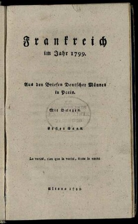 1799,1: Frankreich im Jahr 1799