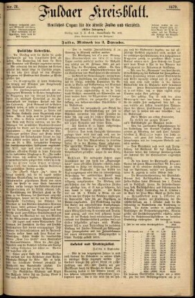 Ausgabe vom Mittwoch, den 03. September 1879.