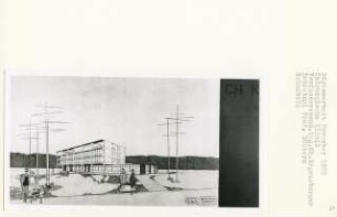 Chirurgische Klinik, Berlin-Nikolassee (Diplomarbeit bei Kurt Dübbers): Perspektivische Ansicht