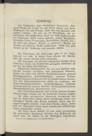 Erzeugung des elektrischen Stromes
