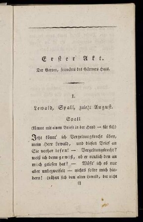 I. Lewald, Spall, zuletzt August.