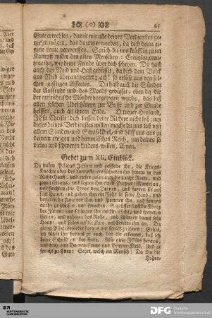 Gebet zum XII. Einblick.