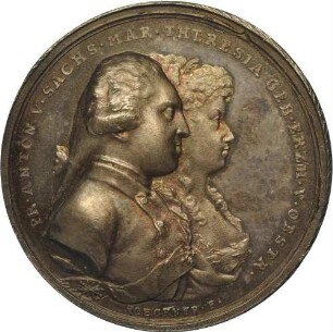 Kurfürst Friedrich August III. - Vermählung des Prinzen Anton mit Maria Theresia am 18. Oktober 1787