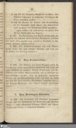 X. Von Provinzial-Synoden