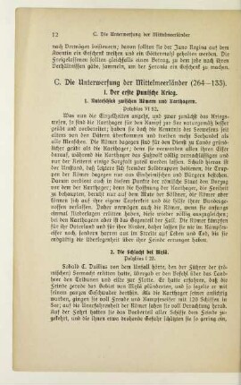 C. Die Unterwerfung der Mittelmeerländer (264-133)