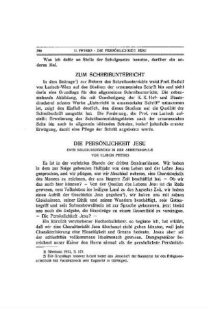 Zum Schreibunterricht