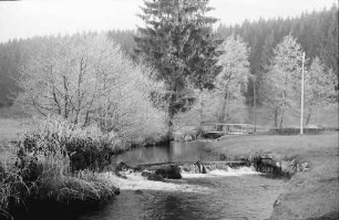 Schwärzenbach: Raureif am Schwärzenbach