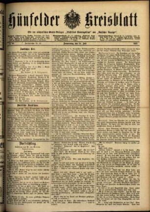 Ausgabe vom Donnerstag, den 24. Juli 1913.