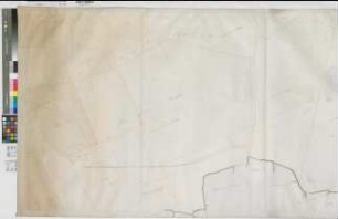 Coerde (Münster) Gelmer (Münster) Plaggenmaht des Hauses Coerde und der eigenbehörigen Höfe in der Coerder und Gelmer Heide Entwurf 1803 100 Ruten = 18,7 cm 190 x 80 kol. Zeichnung A. W. Brockmann, Hauptmann KSM Nr. 185,1