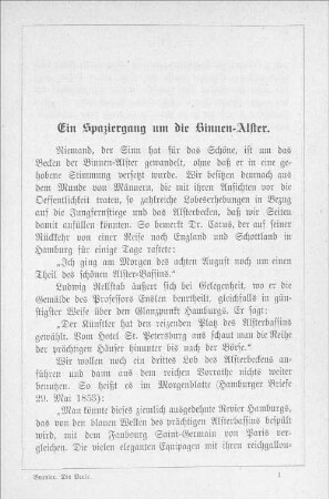 Ein Spaziergang um die Binnen-Alster.