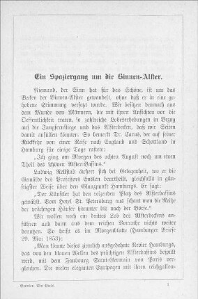 Ein Spaziergang um die Binnen-Alster.