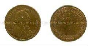 Französischer Rechenpfennig mit König Ludwig XIV. (lateinisch, französisch)