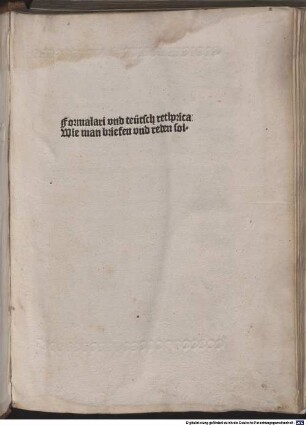 Formulare und deutsch Rhetorica