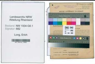 Entnazifizierung Erich Long , geb. 02.09.1880 (Werksleiter)
