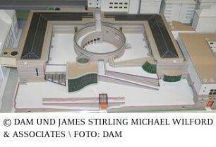 Neue Staatsgalerie - Modell des Gesamtgebäudes mit Umgebung