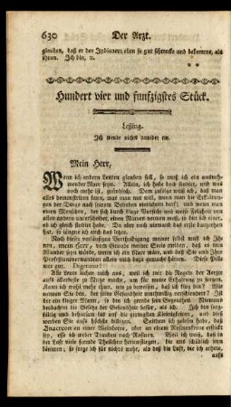 Hundert vier und funfzigstes Stück