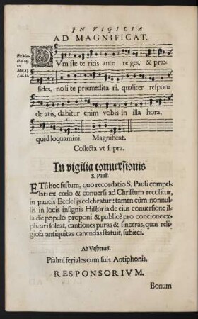 In vigilia conversionis S. Pauli.