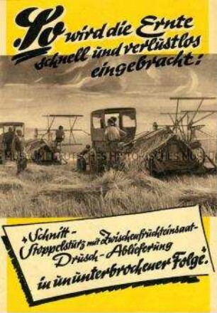 Sonderdruck zur Propagierung der Landwirtschaftspolitik der DDR in Auseinandersetzung mit der Bundesrepublik (zur Wandzeitung aufklappbar)