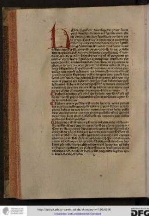 Habere significat diversomode prout suum proprium significatum aliud quodvis medium significare declarat verbi gratia...